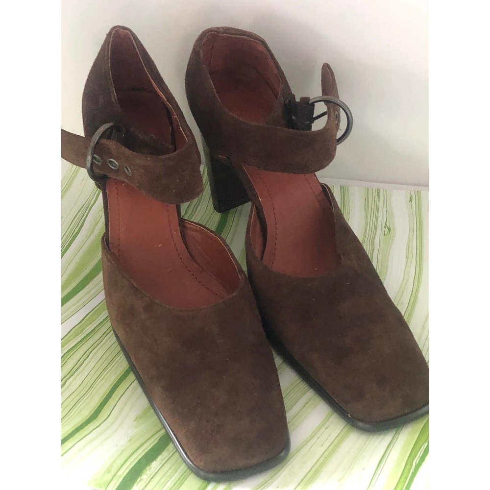 Me Too Womens Pump Suede Dark Brown Size 10